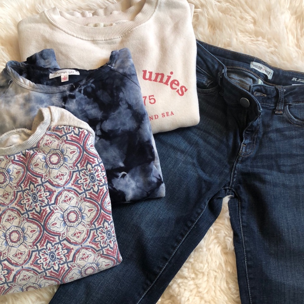 Warp + Weft Girls dark wash jeans size 12
